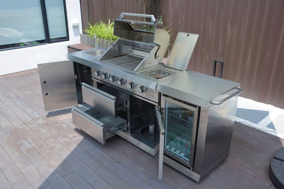 Buschbeck Outdoor-Küche »Oxford« mit Gasgrill und Kühlschrank, BxTxH: 245x60x119 cm - Thumbnail 12