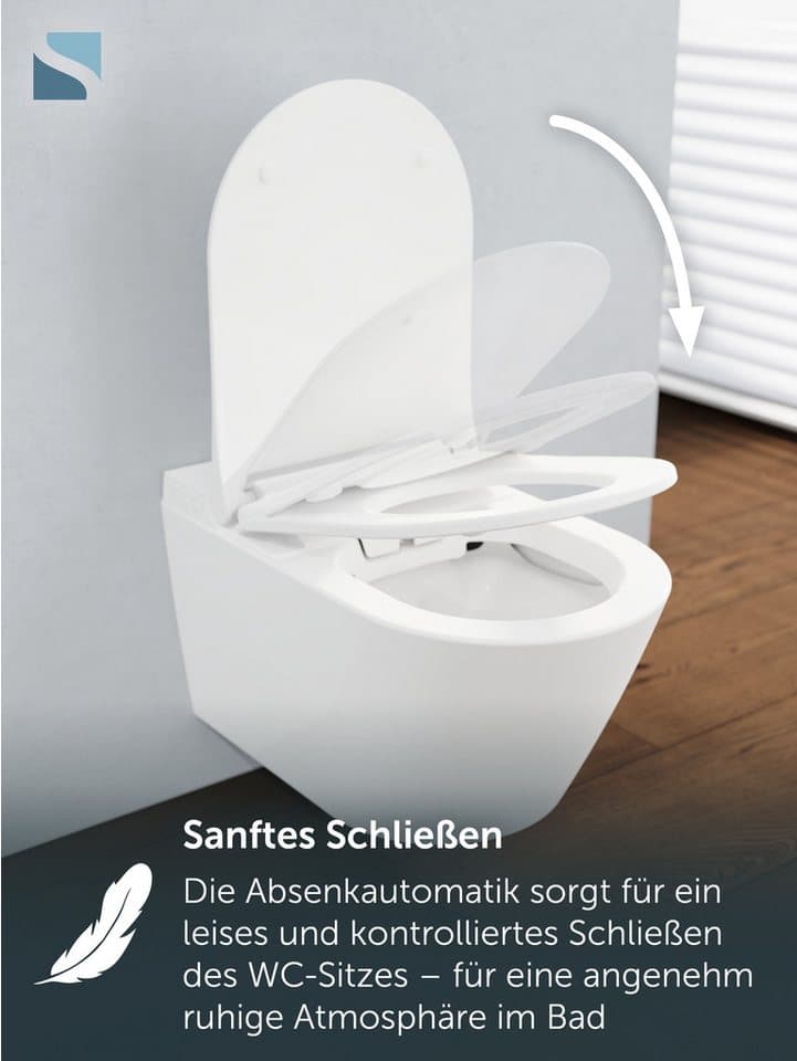 Schütte Dusch-WC OWANO Klassik, wandhängend, Abgang waagerecht, spülrandlos, Taharet WC - Thumbnail 5