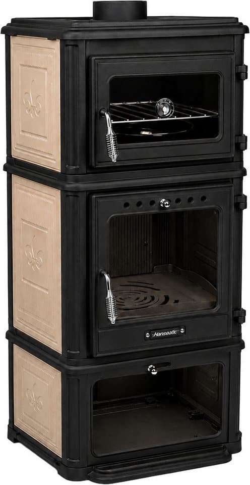 Hanseatic Kaminofen Minerva Beige, 7,1 kW, Zeitbrand, Großer Feuerraum - Thumbnail 17