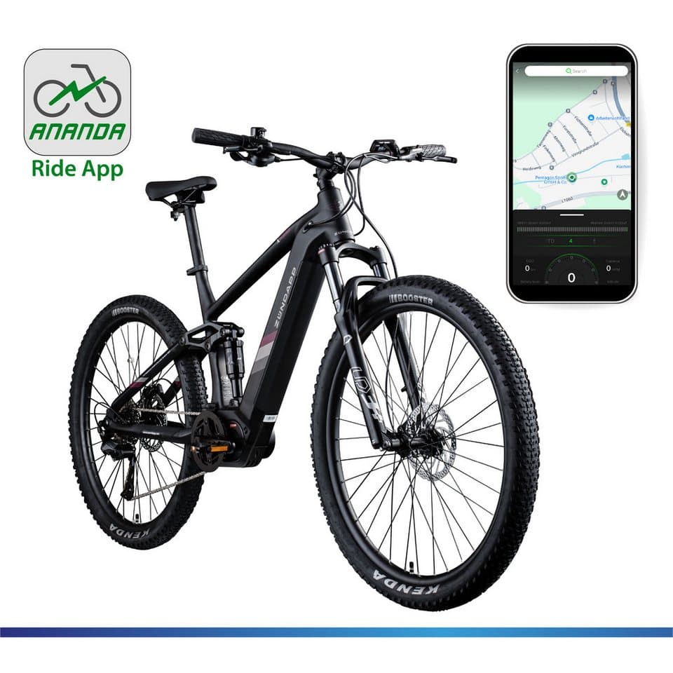 Zündapp E-Bike Mountainbike X1000, 10 Gang Shimano Cues U62020 SGS Schaltwerk, Kettenschaltung, Mittelmotor, 733 Wh, E Bike Mountainbike Fully 29 Zoll 10 Gänge Pedelec Damen Herren 730 Wh - Thumbnail 8