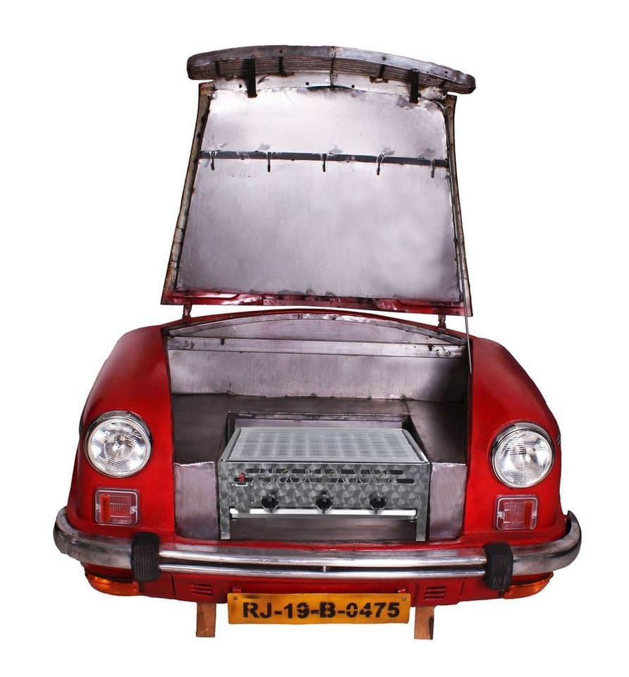 SIT Möbelblende (2 St), Recycelte Auto-Front, innen mit einem Edelstahl-Gasgrill - Thumbnail 8