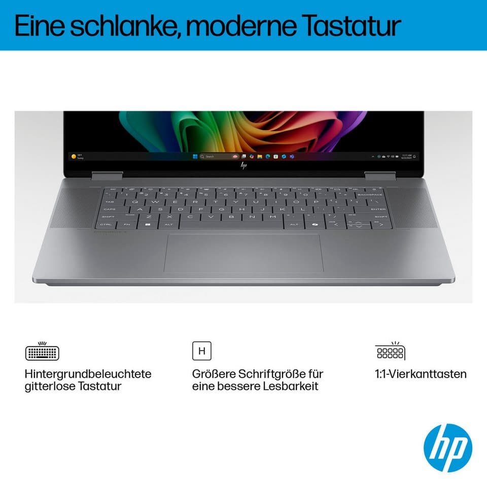 HP OmniBook X Flip 16-a0252ng Convertible Notebook (40,64 cm/16 Zoll, AMD Ryzen™ AI 5 340, Radeon, 16 GB, 1000 GB SSD) - Thumbnail 14