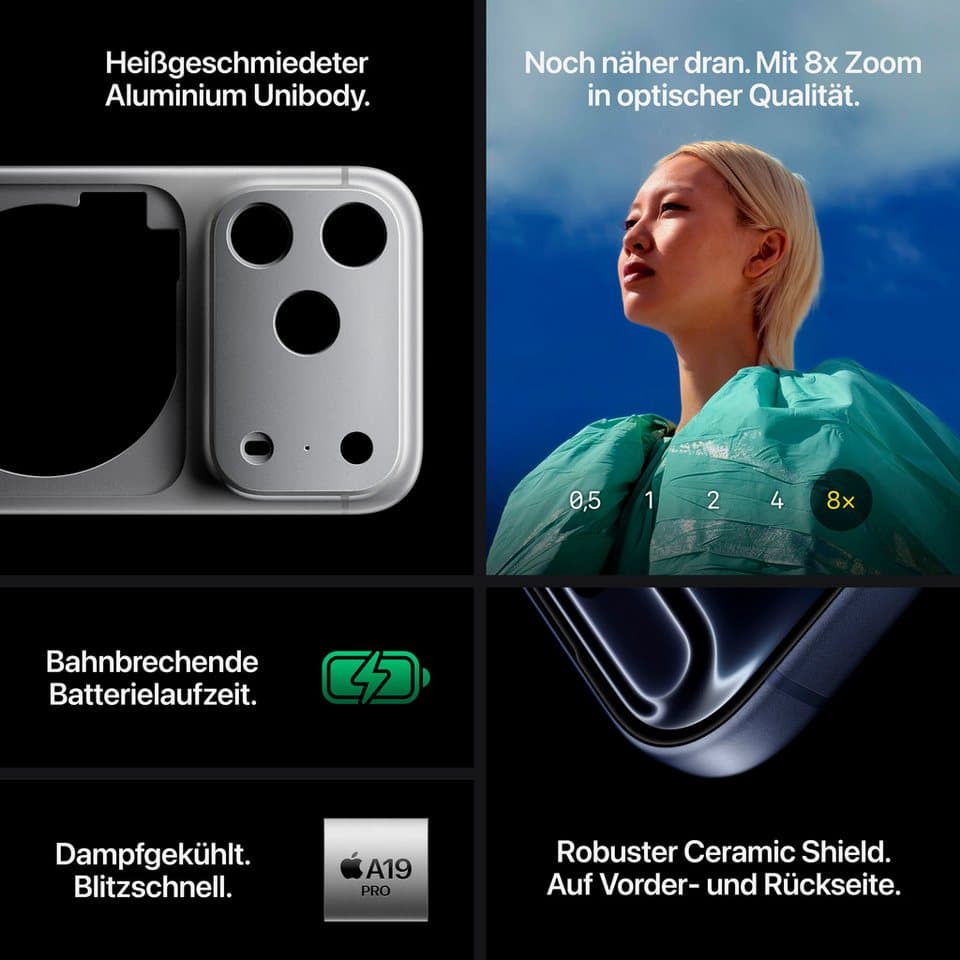 Apple iPhone 17 Pro Smartphone (15,9 cm/6,3 Zoll, 256 GB Speicherplatz, 48 MP Kamera) - Thumbnail 6