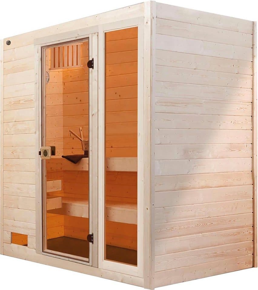 weka Sauna Valida, BxTxH: 189 x 139 x 203,5 cm, 38 mm, (Set) 7,5 kW-Ofen mit digitaler Steuerung - Thumbnail 4