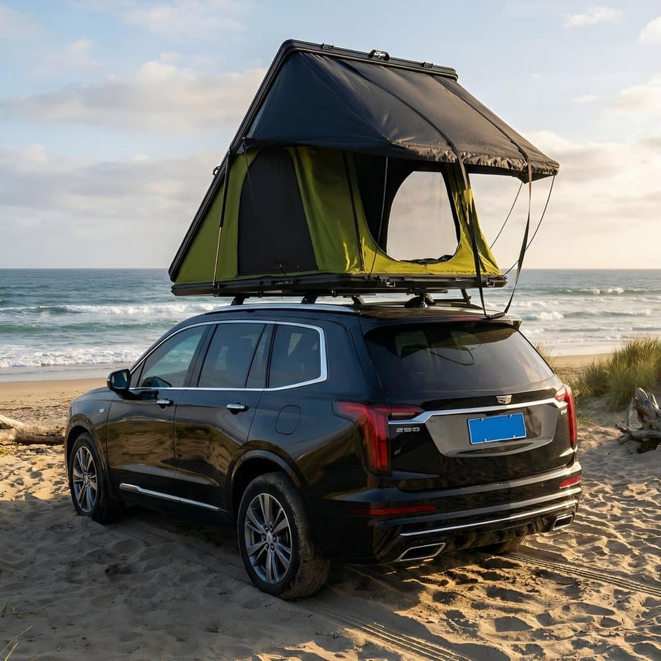 TZIpower Dachzelt Autodachzelt Aluminium Hardcase Dachzelt Auto Camping LED Dachträger, Personen: 3 (1 tlg) - Thumbnail 9
