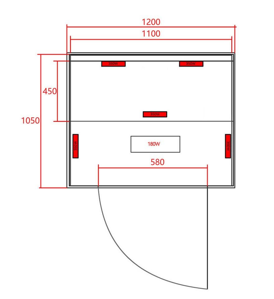 Sanotechnik Infrarotkabine MALMÖ 2, BxTxH: 105 x 120 x 190 cm, für 2 Personen - Thumbnail 15