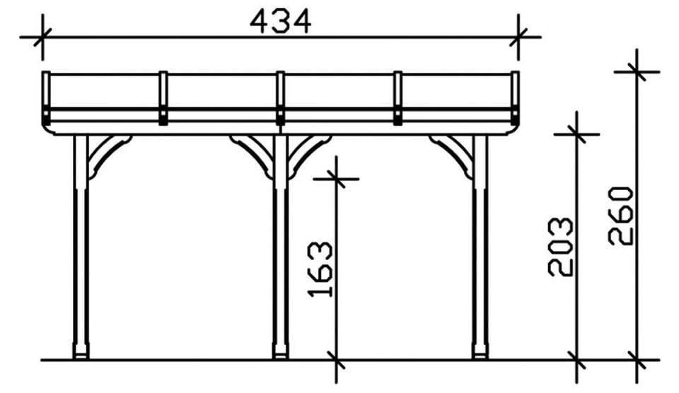 Skanholz Terrassendach Rimini, BxT: 434x250 cm, Bedachung Doppelstegplatten, 434 cm Breite, verschiedene Tiefen - Thumbnail 8