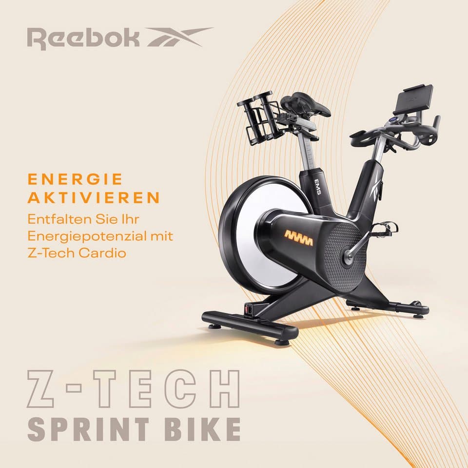 Reebok Speedbike Z-Tech Speedbike (mit Tablet-Halterung), 150 kg max. Benutzergewicht, Fahrrad, 50 Widerstandsstufen - Thumbnail 22
