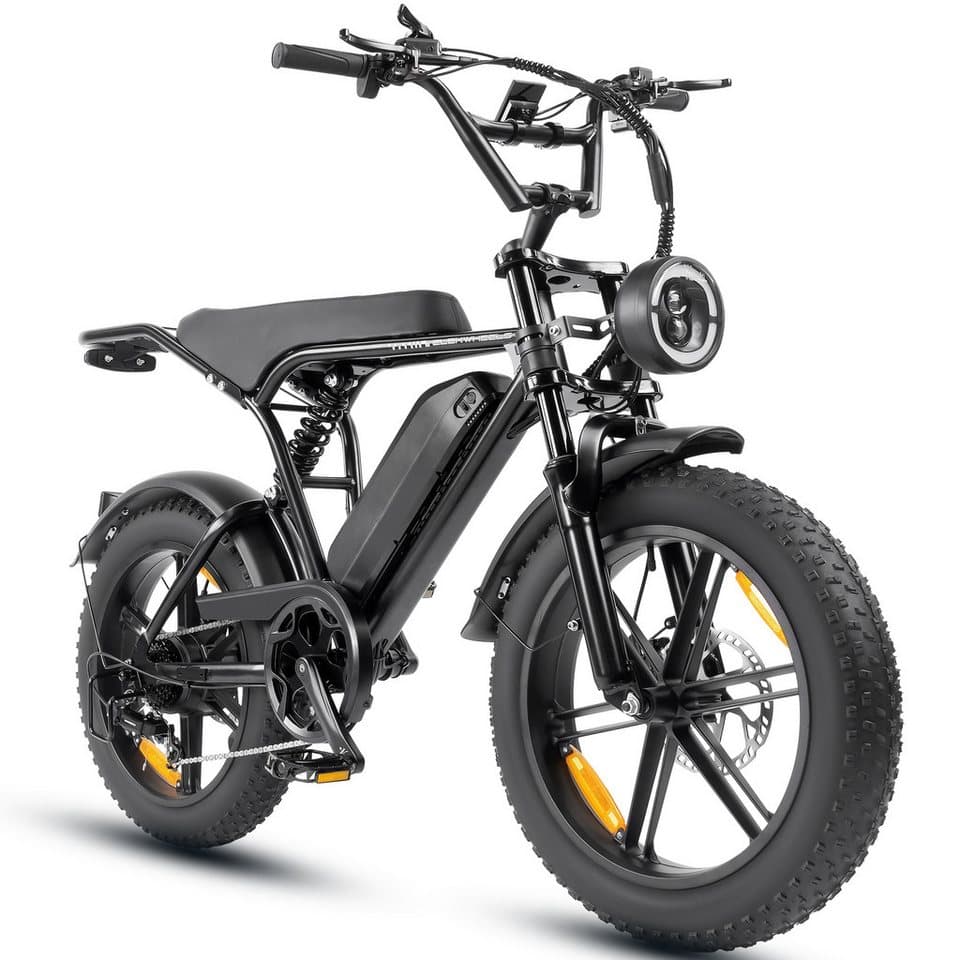 Vankel E-Bike Cityrad E-MTB E6-2.0 Damen u. Herren 48V 15Ah 720WH 250W 80Nm 108 km, 7 Gang Shimano, Kettenschaltung, Heckmotor, 720 Wh, (mit Akku-Schlüssel, Beleuchtungsset, mit Akku-Ladegerät, mit Werkzeug), bis 100km, 7 Gang Shimano, Kettenschaltung, E-bikes Pedelec