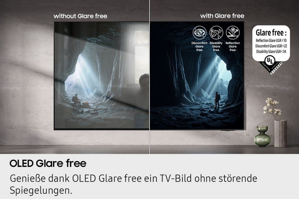 Samsung GQ55S95FAT OLED-Fernseher (138 cm/55 Zoll, 4K Ultra HD, Smart-TV, HDR Pro & Glare Free, Dolby Atmos & AI Sound, Gaming Hub, bis zu 165Hz) - Thumbnail 6