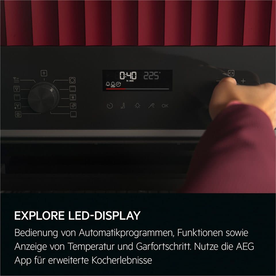 AEG Backofen-Set HH24BSPIL, mit 1-fach-Teleskopauszug, Pyrolyse-Selbstreinigung, AirFry: knusprige Ergebnisse mit wenig oder ohne Öl, Made in Germany - Thumbnail 20