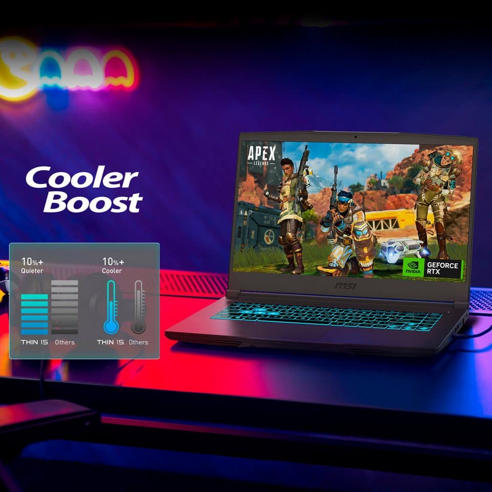 MSI Thin 15 B13UC-3040 Gaming-Notebook (39,6 cm/15,6 Zoll, Intel Core i5 13420H, GeForce RTX 3050, 16 GB, 512 GB SSD) - Thumbnail 25