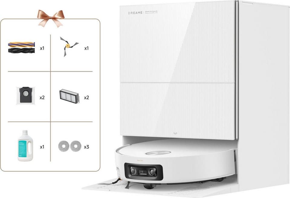 Dreame Saugroboter X60 Pro Ultra Complete, 600 W, ausfahrbahre Wisch-Pads, 40°C-Heißwischen, All-in-One-Basisstation