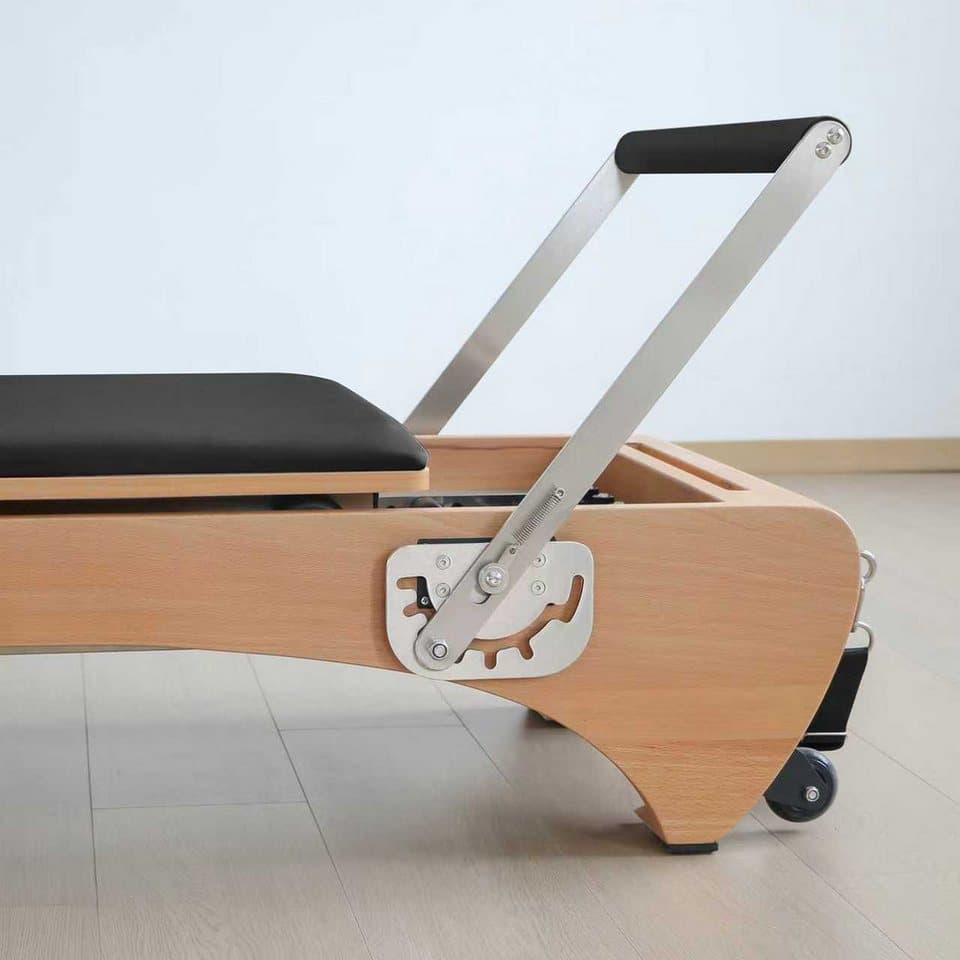 JASPORT Pilates-Reformer H89 aus Buchenholz, (Pilates Reformer Set inklusive Box, Sprungplatte und Zubehör), Stabiler Rahmen aus Buchenholz - Thumbnail 6