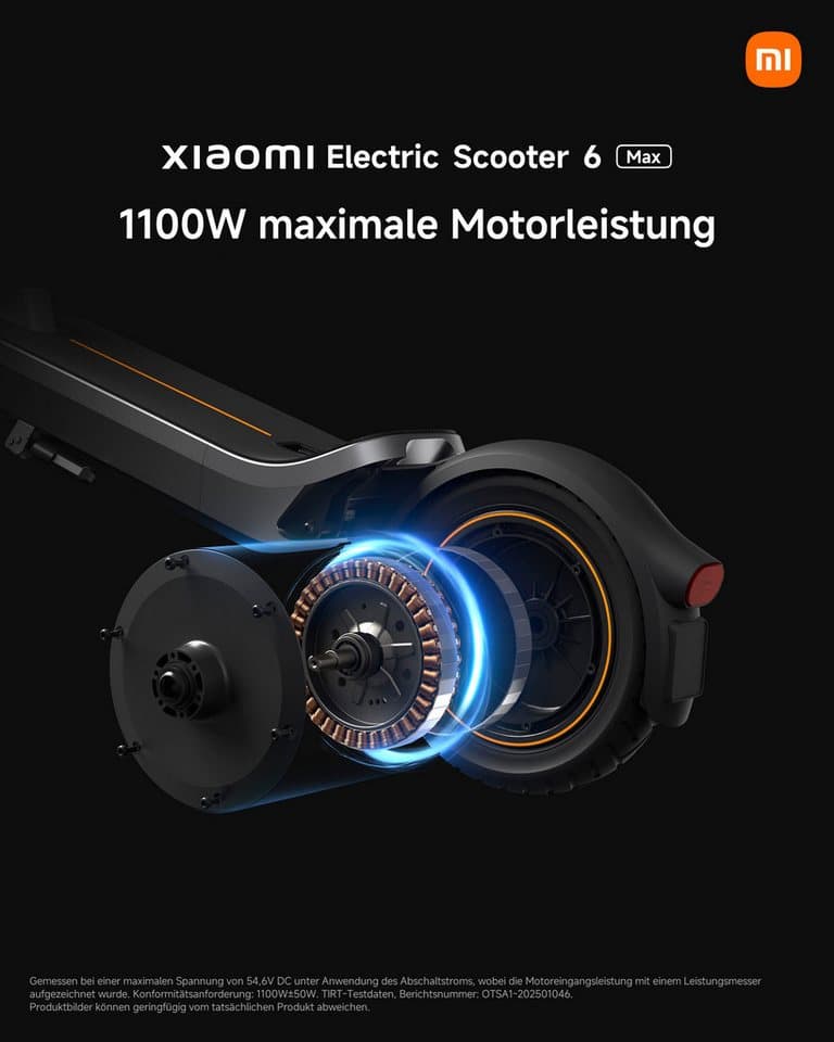Xiaomi E-Scooter Electric Scooter 6 Max DE, 20 km/h - Thumbnail 4