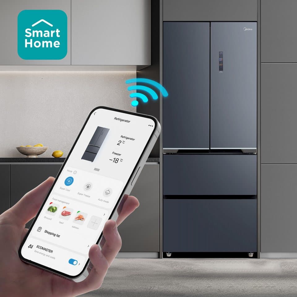 Midea French Door INSTA-FIT MASTER MDRF600BIE70, 191 cm hoch, 75 cm breit - Thumbnail 9
