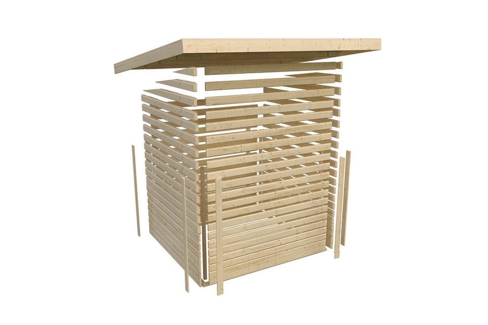 KONIFERA Saunahaus Trontheim S, BxTxH: 196 x 113 x 228 cm, 38 mm, Plug&Play Saunaofen mit Steuerung 3,6 kW inkl. 18 Kilo Steinen - Thumbnail 11