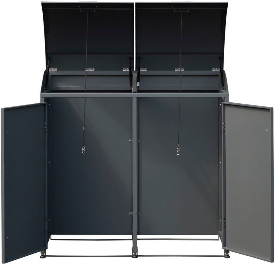 WESTMANN Mülltonnenbox Moderna 2, Platz für 2 Mülltonnen je 240 L, BxHxT: 139x83x135 cm - Thumbnail 3