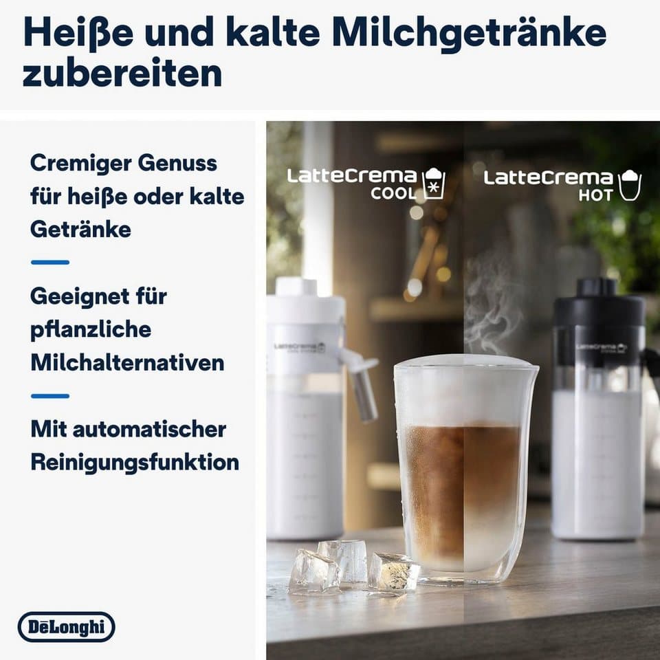 De'Longhi Kaffeevollautomat Eletta Explore Cold Brew ECAM450.86.T - 100 Rezepte (App), heiß & kalt, Cold Brew in unter 5 Minuten inkl. 3,5" Touch-Display & To-Go Funktion - Thumbnail 4