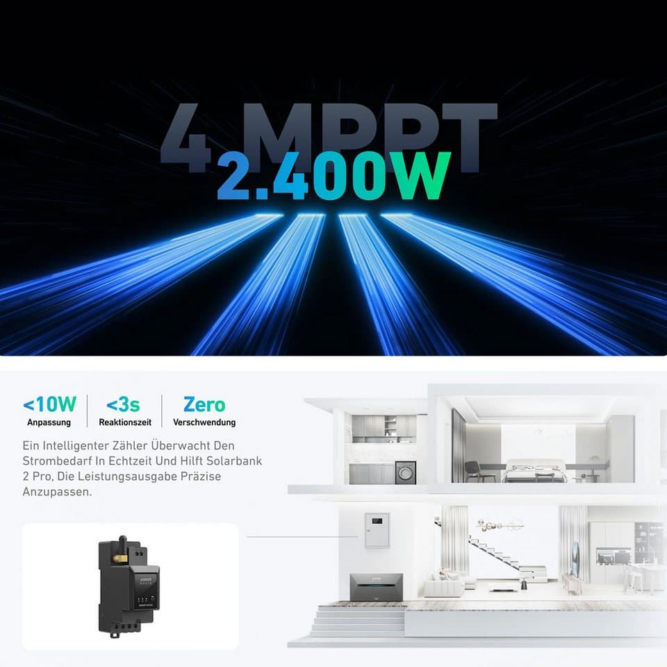 SolarMars Balkonkraftwerk 2000W mit Speicher Anker Solix Solarbank 2 E1600 Pro + BP2700, 2000 W, 0% MwSt - Thumbnail 4