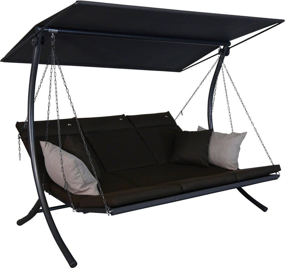 Angerer Freizeitmöbel Hollywoodschaukel Swing Smart coffee, 3-Sitzer, Bettfunktion, wetterfest - Thumbnail 2