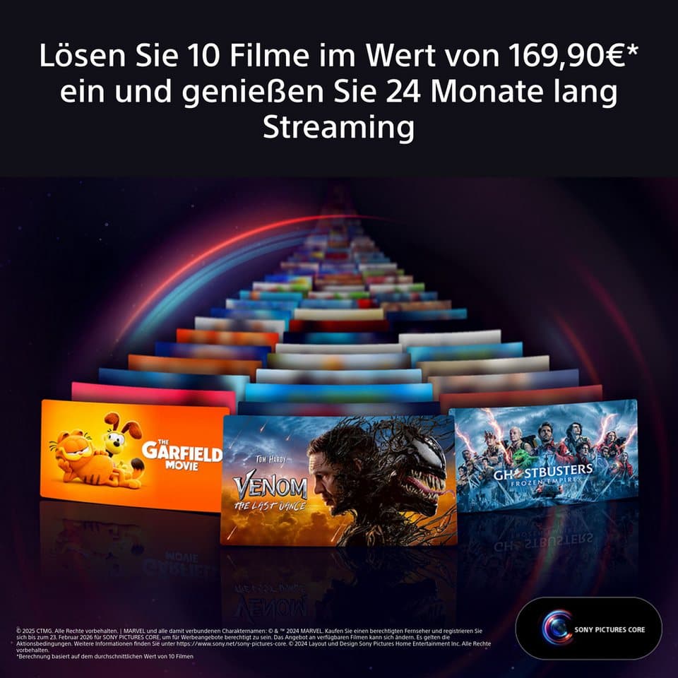 Sony K-65XR80 OLED-Fernseher (164 cm/65 Zoll, 4K Ultra HD, Smart-TV, Google TV, BRAVIA 8, 4K HDR, Dolby Vision & Atmos + Bar 8) - Thumbnail 26
