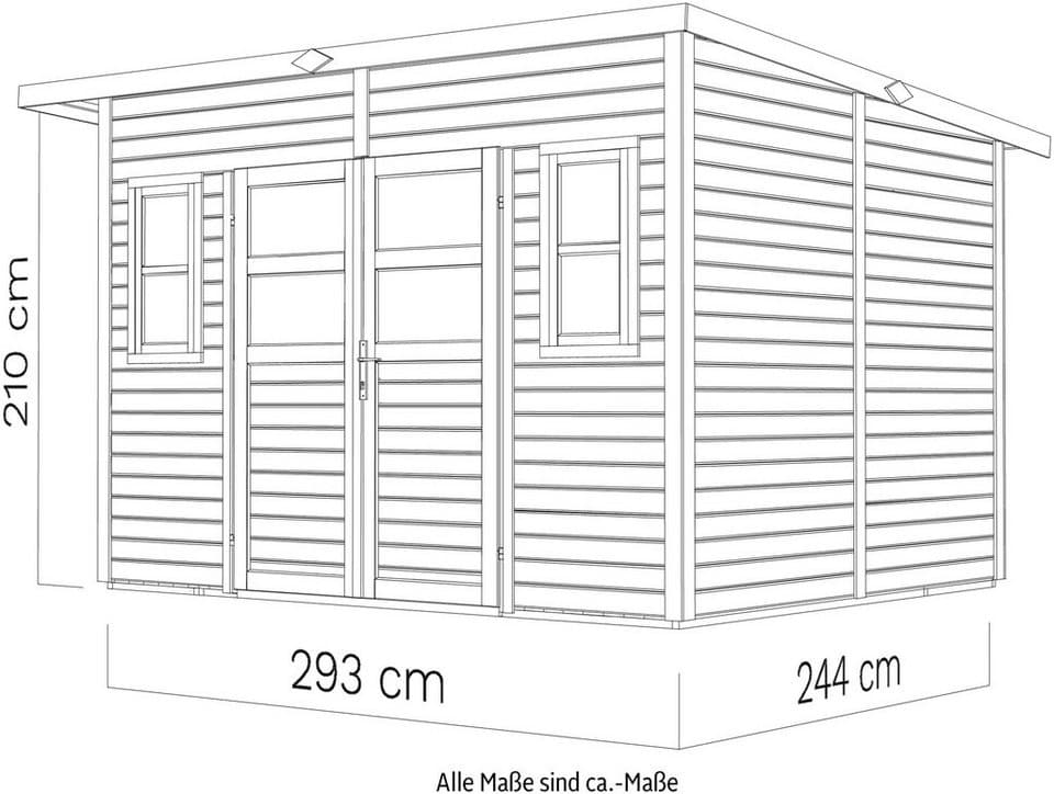 KONIFERA Gartenhaus Felix 4, BxT: 334x277 cm, Inklusive Fußboden - Thumbnail 6