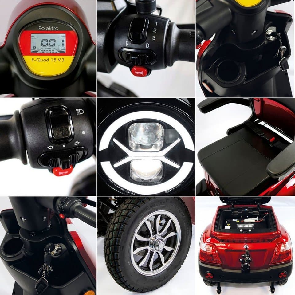 Rolektro Elektromobil Rolektro E-Quad 15 V.3 Lithium, 1000 W, 15 km/h, (mit Topcase) - Thumbnail 10