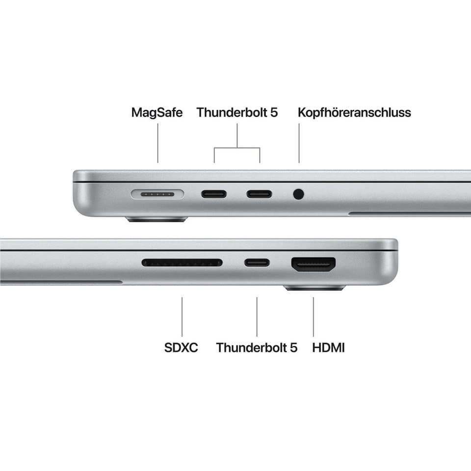Apple MacBook Pro CTO 14" Notebook (35,97 cm/14,2 Zoll, Apple M5 Pro M5, 16-Core GPU, 24 GB, 1000 GB SSD) - Thumbnail 7
