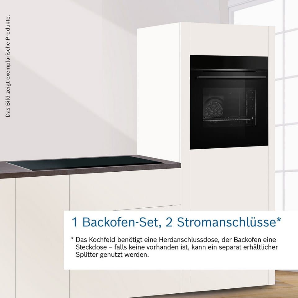 BOSCH Backofen-Set HBD671CS62, mit Teleskopauszug nachrüstbar, Pyrolyse-Selbstreinigung, Knusper-gesunde AirFry-Funktion & zuschaltbare Bräterzone - Thumbnail 2