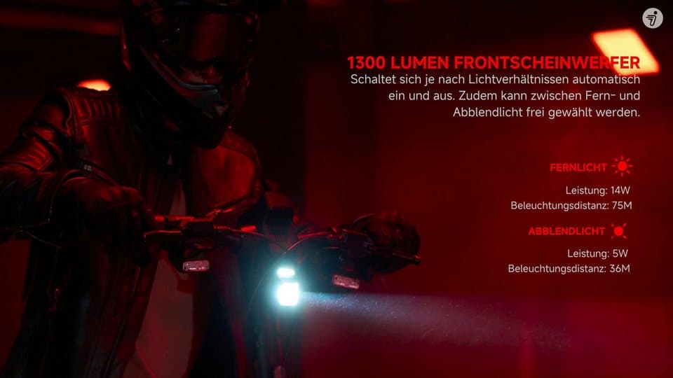 Segway E-Scooter Superscooter GT3 Pro, 80 km/h, (Smart TFT Display, 1700W*2 Motoren, 11-Zoll Reifen, IPX6), mit 80 km/h, 138 km Eco Modus Reichweite, 150 kg Tragfähigkeit - Thumbnail 10