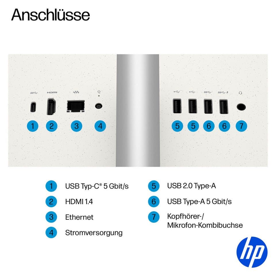 HP 27-cr0009ng All-in-One PC (27 Zoll, Intel Core i5 1335U, Iris® Xe, 16 GB RAM, 512 GB SSD) - Thumbnail 10