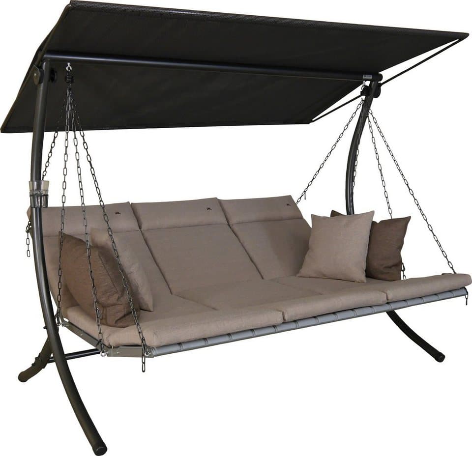 Angerer Freizeitmöbel Hollywoodschaukel Luxus Smart sand, 3-Sitzer, Bettfunktion, OTTOs Choice, BxTxH: 210x145x160 cm - Thumbnail 2