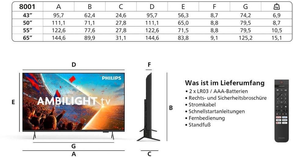 Philips 65PUS8001/12 LED-Fernseher (164 cm/65 Zoll, 4K Ultra HD, Smart-TV) - Thumbnail 14