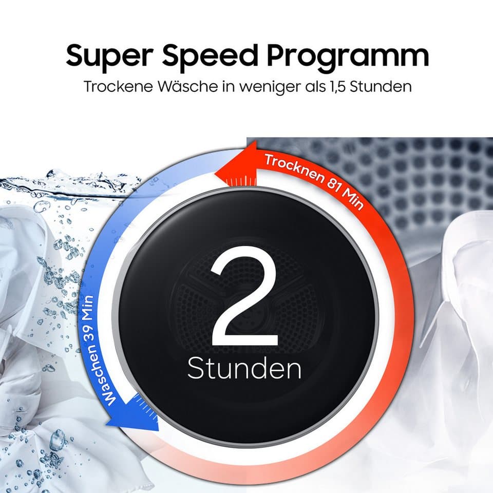 Samsung Wärmepumpentrockner DV6400D DV90DG6845LKU2, Klartext-Display - Einfache und komfortable Bedienung - Thumbnail 9