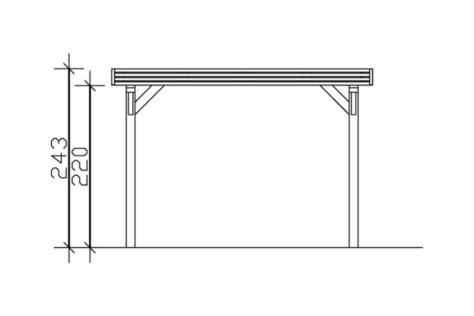 Skanholz Einzelcarport Spessart, BxT: 355x604 cm, 220 cm Einfahrtshöhe - Thumbnail 7