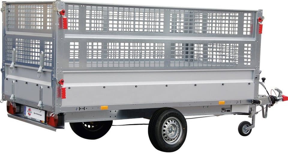 STEMA PKW-Anhänger BASIC SH 1300-25-13, max. 905 kg, inkl. Gitteraufsatz und Flachplane - Bild 1