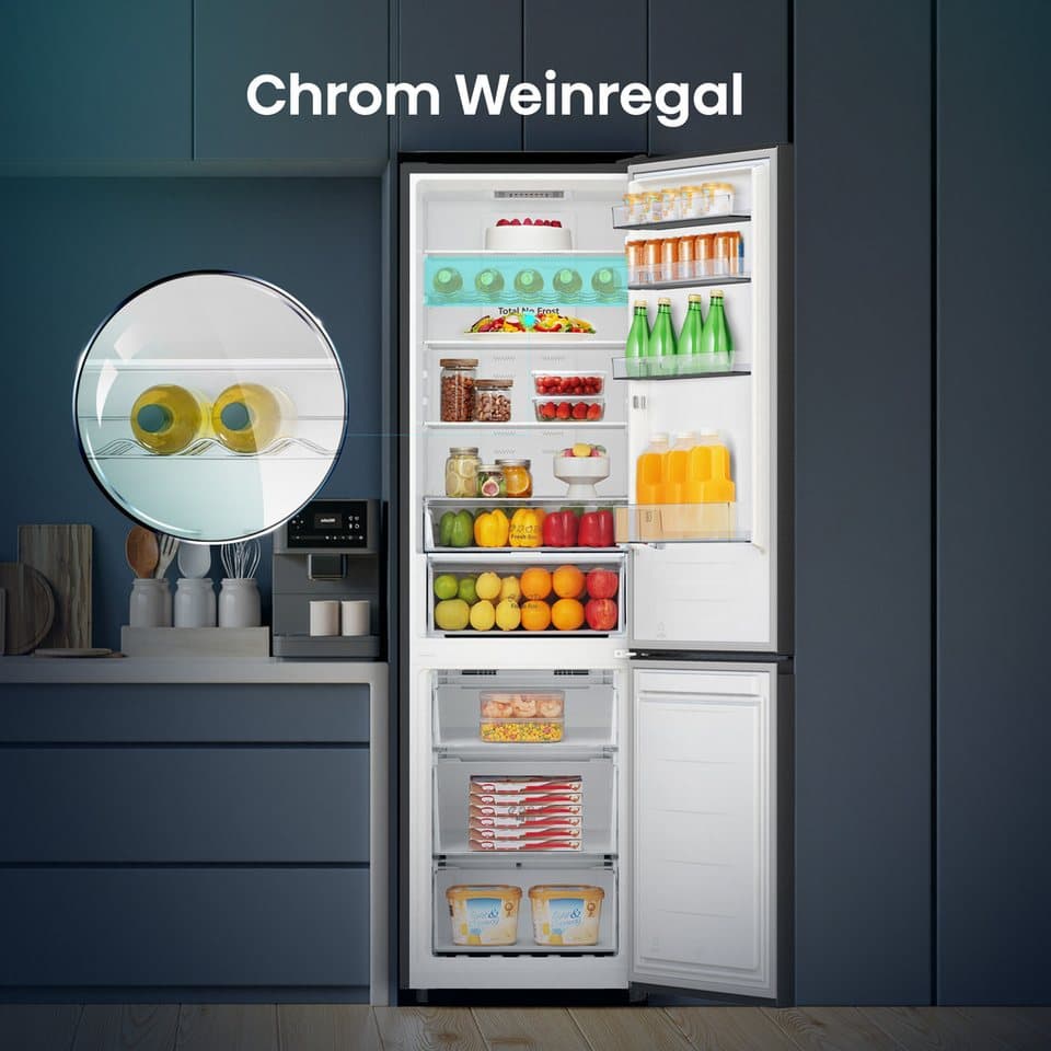 Hisense Kühl-/Gefrierkombination RB440N4AFA, 201,7 cm hoch, 59,5 cm breit, Total No Frost, 0° Cooling Schublade, Flaschenablage, Super Freeze - Thumbnail 4