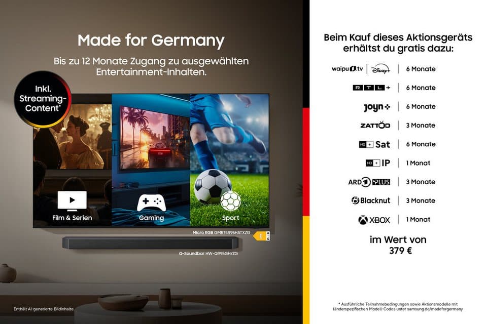 Samsung GQ77S95HFT OLED-Fernseher (195 cm/77 Zoll, 4K Ultra HD, Smart-TV, Antireflexion mit Glare Free, HDR pro, Ultimate Gaming Pack mit 165Hz) - Thumbnail 2