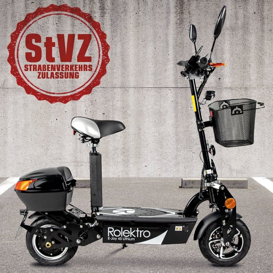 Rolektro E-Motorroller Rolektro E-Joy 45 Lithium, 1000 W, 45 km/h, bis zu 50 km Reichweite, mit USB-Anschluss - Thumbnail 3