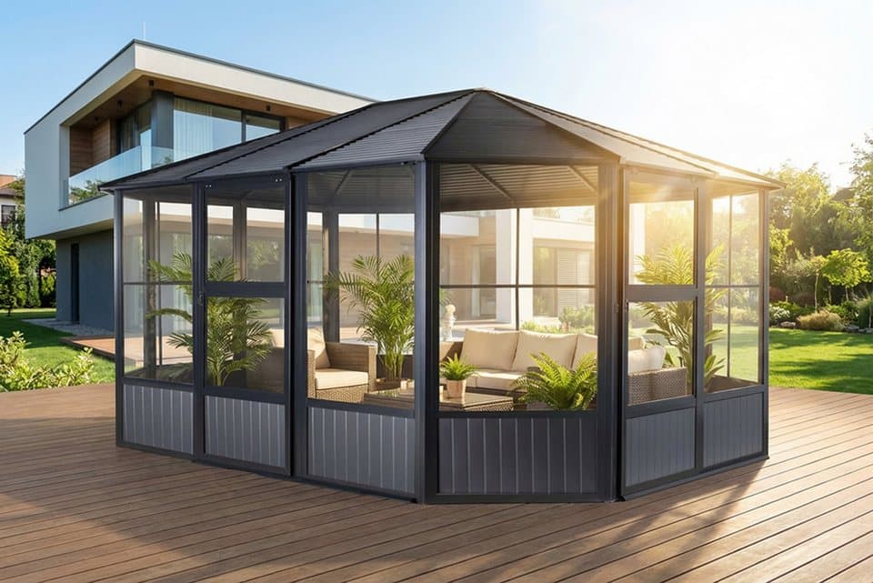 Sojag Pavillon Charleston 12x15, Wintergarten, BxT: 489x384 cm - Bild 1