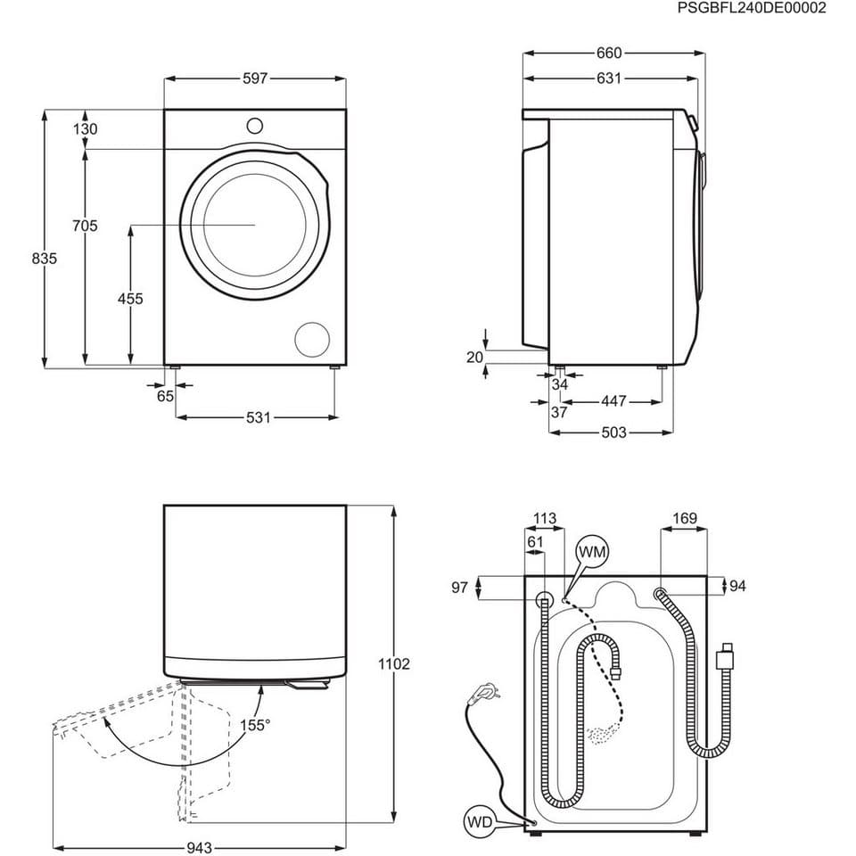 AEG Waschtrockner 7000 ProSteam® LWR7E70610, 11 kg, 7 kg, 1600 U/min, UniversalDose: löst PODS®/Caps 60 % schneller auf für beste Reingung - Thumbnail 16