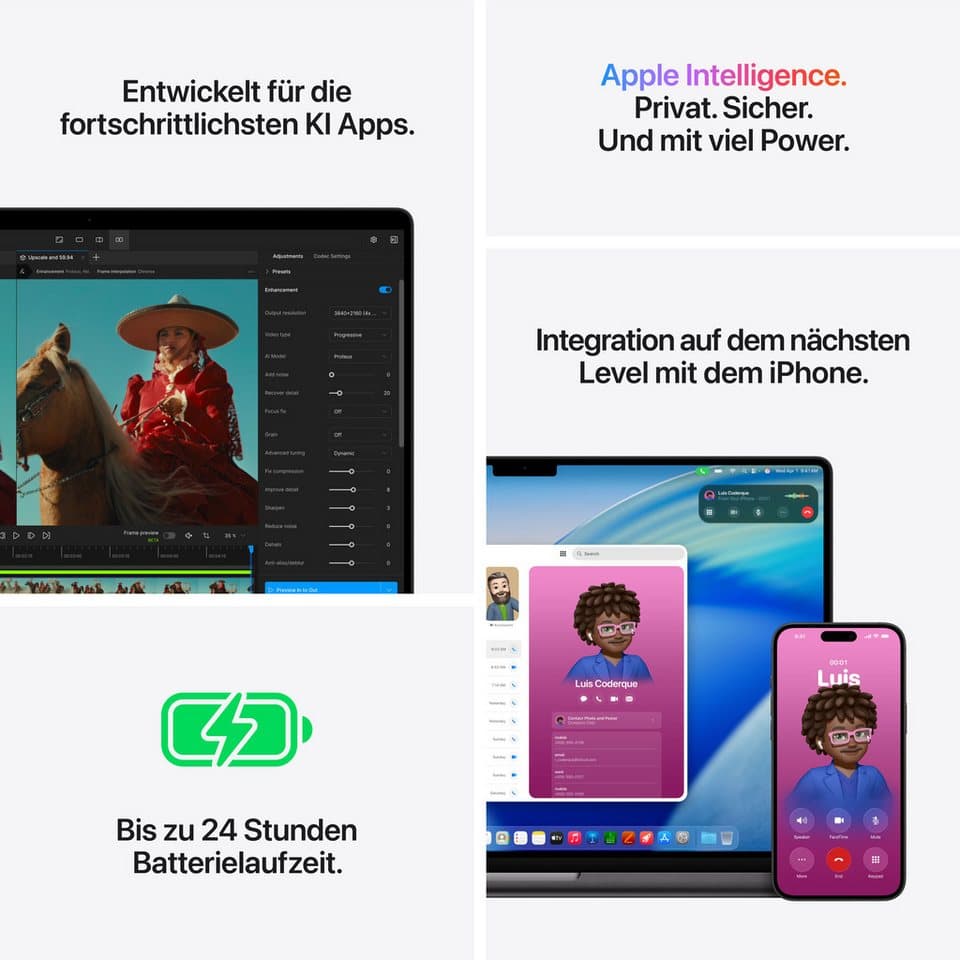Apple MacBook Pro CTO 16" Notebook (41,05 cm/16,2 Zoll, Apple M5 Pro, 20-Core GPU, 24 GB, 1000 GB SSD) - Thumbnail 8