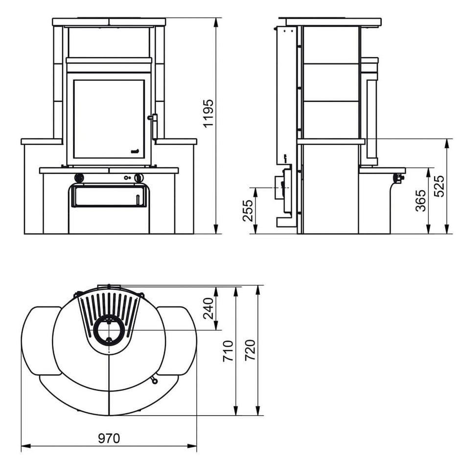 HARK Kaminofen »Avenso GT ECOplus 8 KW«, 8 kW, Dauerbrand, creme-weiss - Thumbnail 10
