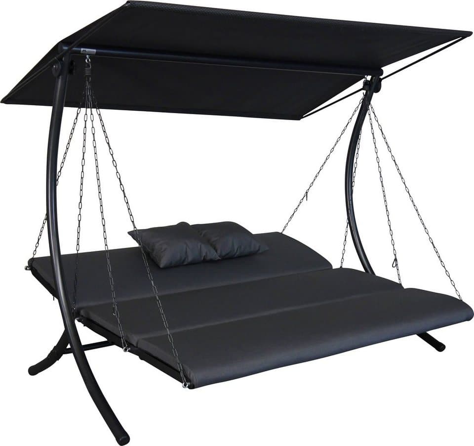 Angerer Freizeitmöbel Hollywoodschaukel Swing Zip anthrazit, 3-Sitzer, Bettfunktion, wetterfest - Thumbnail 3
