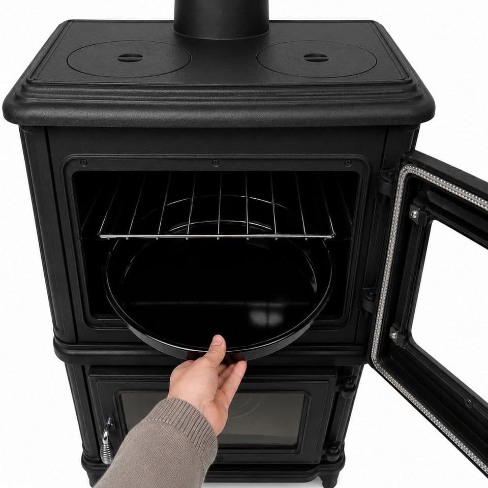 Hanseatic Kaminofen Minerva, 7,1 kW, Zeitbrand, Großer Feuerraum - Thumbnail 14