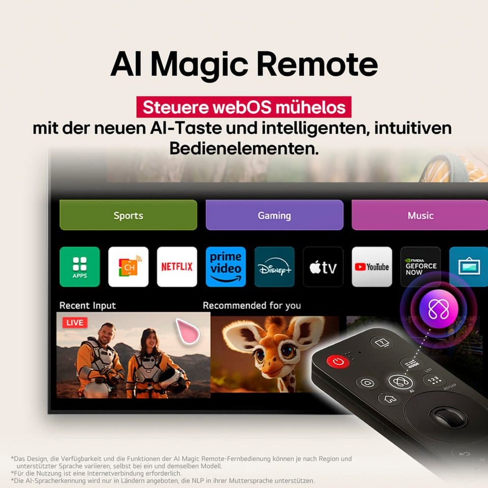 LG OLED55B59LA OLED-Fernseher (139 cm/55 Zoll, 4K Ultra HD, Smart-TV) - Thumbnail 9