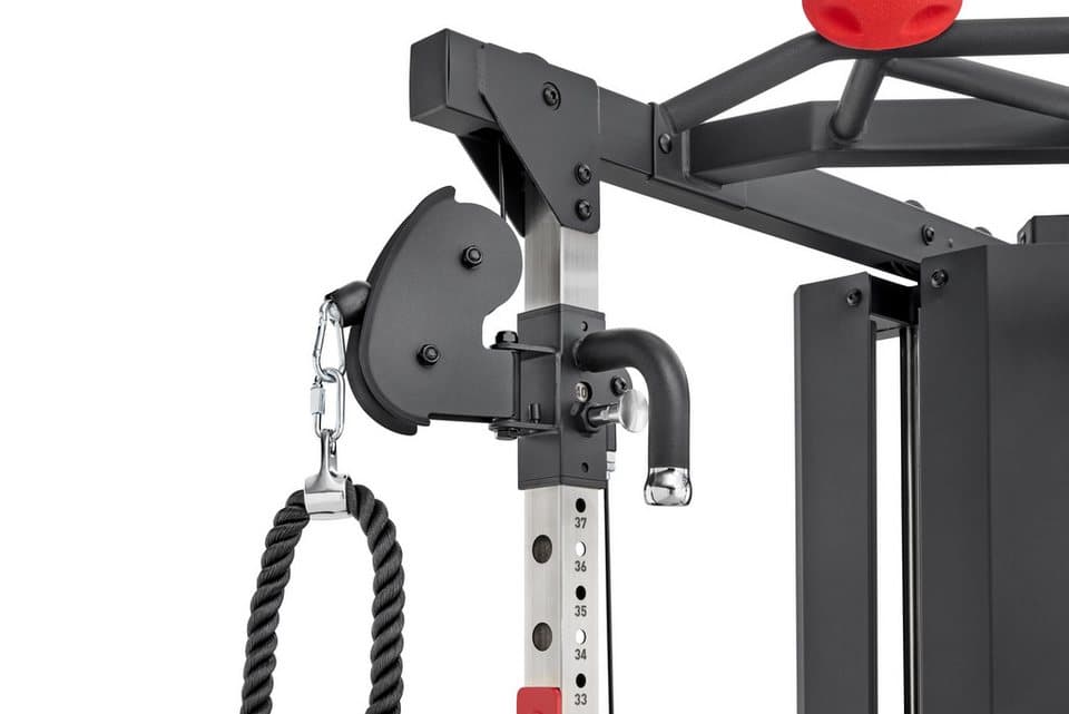 adidas Performance Trainingsstation adidas Cable Crossover - Kabelzugstation mit Rack, 2 Gewichtsblöcke, 2×80 kg Kabelzug, Rack, 40-fach verstellbar & Landmineen) - Thumbnail 5