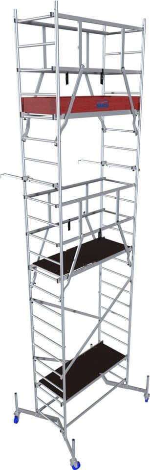 KRAUSE Arbeitsgerüst ClimTec System, (Set), Komplettgerüst inkl. 1 Aufstockung, 2 Aufstockung + Fahrrollensatz - Bild 1
