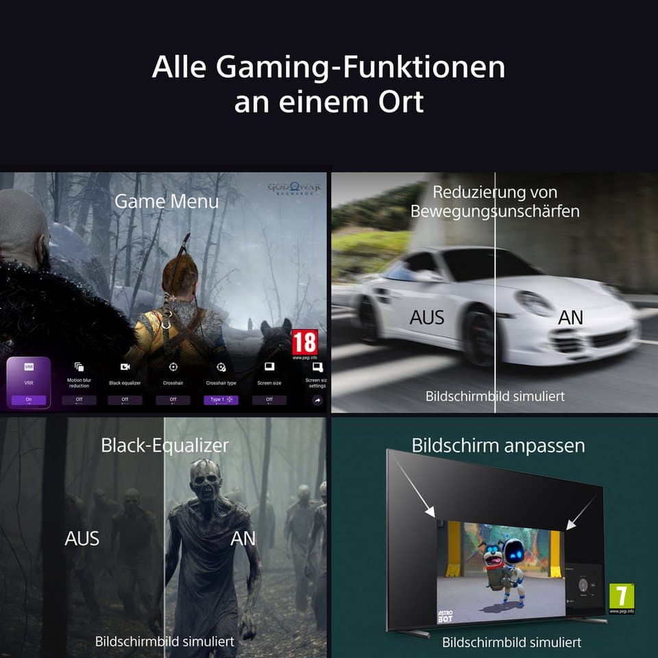 Sony K-65XR80 OLED-Fernseher (164 cm/65 Zoll, 4K Ultra HD, Smart-TV, Google TV, BRAVIA 8, 4K HDR, Dolby Vision & Atmos + Bar 8) - Thumbnail 28